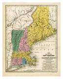 Map of the New England or Eastern States  c1839