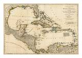 Complete Map of the West Indies  c1776