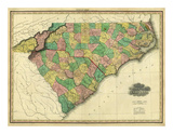 Map of North and South Carolina  c1823