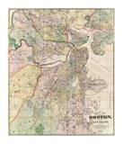Map of the City of Boston and its Environs  c1874