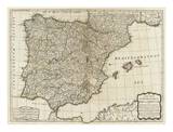 New Map of the Kingdoms of Spain and Portugal  c1790