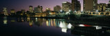 City Lit Up at Night  Newark  New Jersey  USA