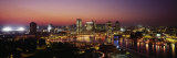 Buildings Lit Up at Dusk  Baltimore  Maryland  USA