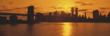 Sunset Skyline New York City Ny  USA
