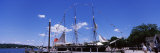 Sailboats in a River  Mystic  New London County  Connecticut  USA