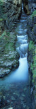 Water Flowing Through Rocks  Sunrift Gorge  Us Glacier National Park  Montana  USA