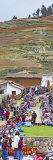 Group of People in a Market  Chinchero Market  Andes Mountains  Urubamba Valley  Cuzco  Peru