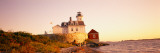 Lighthouse at the Coast  Rose Island Light  Newport  Rhode Island  New England  USA