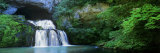 Waterfall in a Forest  Lison River  Jura  France