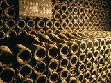 Close-up of Wine Bottles in a Cellar of Bollinger  Ay  Champagne  France