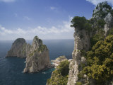 High Angle View of Rock Formations in the Sea  Capri  Bay of Naples  Campania  Italy