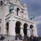 Low Angle View of a Church  Basilique Du Sacre Coeur  Montmartre  Paris  France