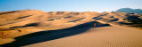 Woman Running in the Desert  Great Sand Dunes National Monument  Colorado  USA