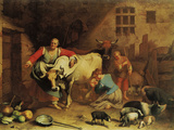 Peasants and Animals (The Lombard Farmhouse Farmstead)