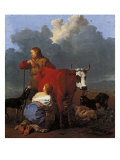 Landscape with Milkmaid and Cow