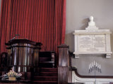 Memorial to John and Abigail Adams Next to the Pulpit in their Church in Quincy  Massachusetts