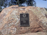Navajo Memorial to the Bosque Redondo Beside the Pecos River  Fort Sumner  New Mexico