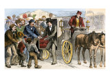 Candidate Visiting the Polls on Election Day  1870s  USA