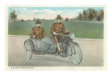 Vintage Army Motorcycle and Sidecar