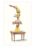 Clown Balancing on Pig