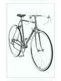 Black and White Photo of 10 Speed Bicycle
