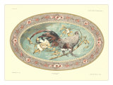 Platter with Rooster and Roses