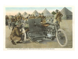 Armored Motorcycle with Machine Gun