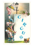 Clowns with Lamppost and Angry Pub