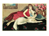 Socialite with Borzoi