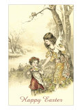 Girl with Eggs  Woman with Rabbit