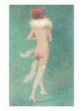 Blurry Nude in White Stockings
