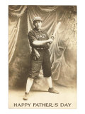 Happy Father's Day  Vintage Baseball Player