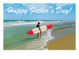 Happy Father's Day  Surfer on Shore