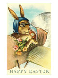 Rabbit in Goggles and Vintage Airplane