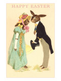 Well Dressed Easter Bunny Couple