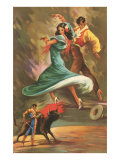 Flamenco Dancers and Bullfighter