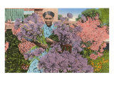 Black Woman with Agapanthus