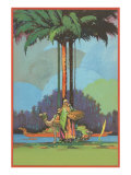 Arab  Camel and Palm Trees