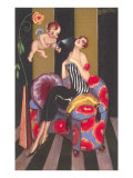 Flapper Sprayed by Perfume-Bearing Cherub