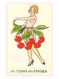 Cherry Season  Nude with Belt of Cherries
