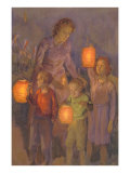 Children with Chinese Lanterns