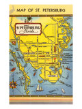 Map of St Petersburg  Florida