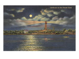 Moon over Lighthouse  Florida