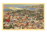 Aerial View of St Petersburg  Florida
