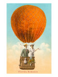 Florida Romance Couple in Orange Balloon