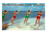 Water Skiers  Merry Christmas from Florida