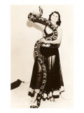 Circus Lady with Large Snake