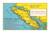 Map of Vancouver Island  British Columbia