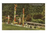 Totem Poles  Stanley Park  Vancouver  British Columbia