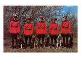 Canadian Mounties with Dogs